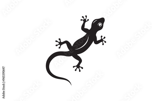 Gecko silhouette vector illustration, Gecko silhouette vector, Gecko silhouette PNG 