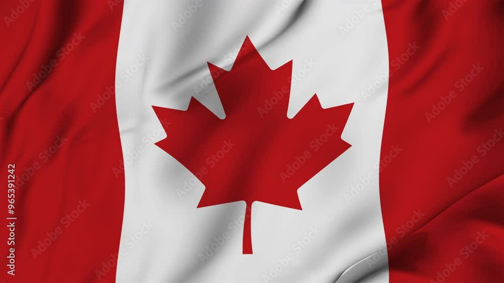 A beautiful view of the Canada flag video. 3d flag-waving video. Canada flag 4K resolution. A beautiful view of the Canada flag video. 3d flag-waving video. Canada flag 4K resolution.