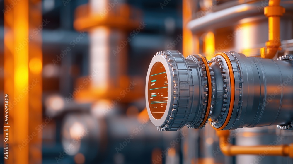 Futuristic Holographic Energy Production Data in Virtual Oil Rig - with Copy Space, Selective Focus, and Quality Futuristic Holographic Energy Production Data in Virtual Oil Rig - with Copy Space, Selective Focus, and Quality