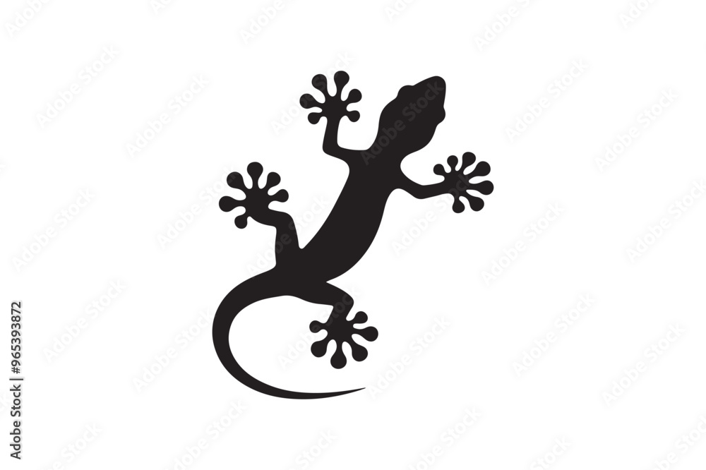 Fototapeta premium Gecko silhouette vector illustration, Gecko silhouette vector, Gecko silhouette PNG 