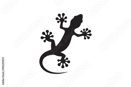 Gecko silhouette vector illustration, Gecko silhouette vector, Gecko silhouette PNG 