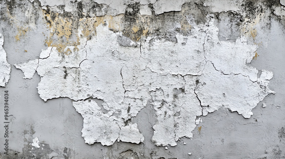 Detailed close-up of a cracked white wall surface with peeling paint, showcasing texture and decay in urban settings. Detailed close-up of a cracked white wall surface with peeling paint, showcasing texture and decay in urban settings.