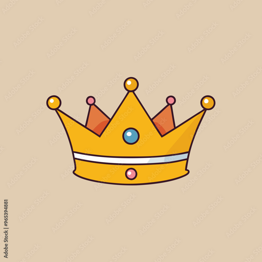 Obraz premium luxury golden crown vector illustration