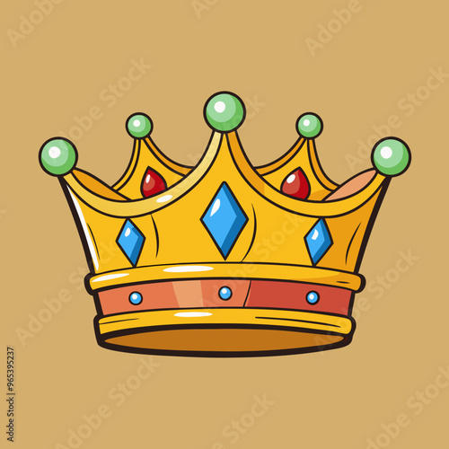 luxury golden crown vector illustration