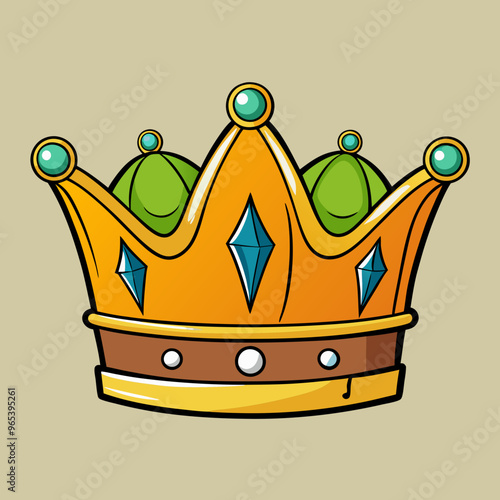 luxury golden crown vector illustration