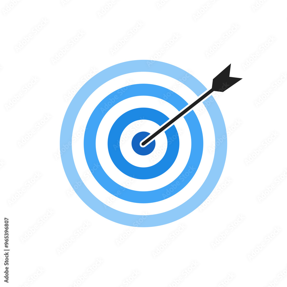Blue shade bullseye dart target icon. Dart target goal marketing sign. Arrow dart logo vector. Winner dart sign. Blue shade bullseye dart target icon. Dart target goal marketing sign. Arrow dart logo vector. Winner dart sign.