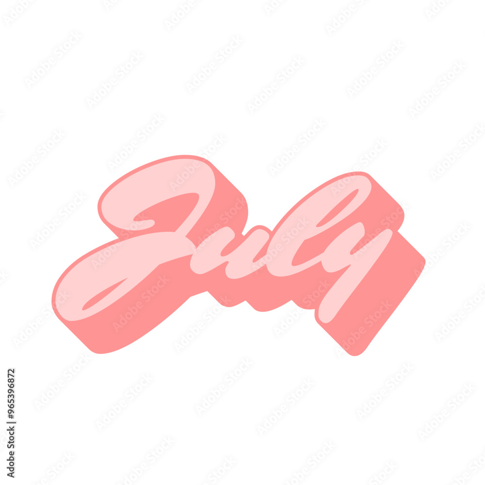 Obraz premium Cute July Typography