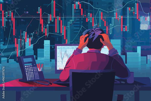 Investor Horrified by Falling Stock Market and Economic Crisis, Facing Bankruptcy