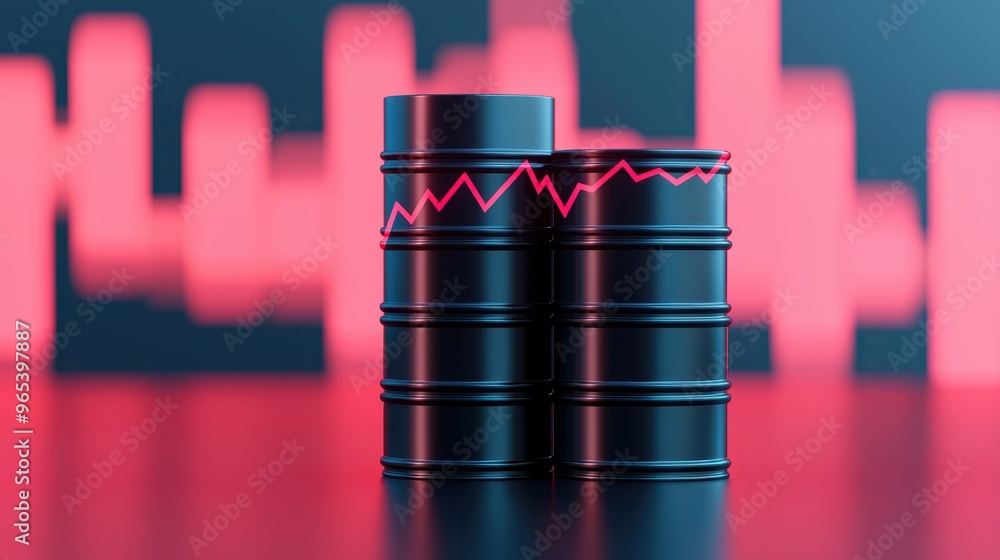 Digital Oil Market Forecast: Rising and Falling Lines with Copy Space, Selective Focus on Foreground - Digital Oil Market Forecast: Rising and Falling Lines with Copy Space, Selective Focus on Foreground -
