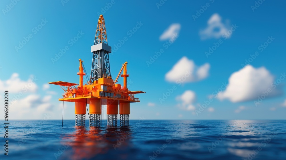 Arctic Energy Exploration - of Oil Rig with Copy Space, Selective Focus in Quality Arctic Energy Exploration - of Oil Rig with Copy Space, Selective Focus in Quality