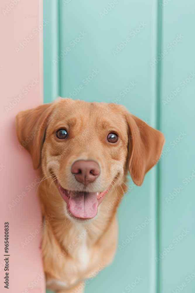 A joyful and curious dog bursting through a vibrant green solid wall with a hole, showcasing a colorful and playful concept. Cute, and funny moments. Happiness, naughtiness, and fun in pet and animal. A joyful and curious dog bursting through a vibrant green solid wall with a hole, showcasing a colorful and playful concept. Cute, and funny moments. Happiness, naughtiness, and fun in pet and animal.
