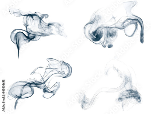 Abstract Smoke Design with Grunge Grid Pattern