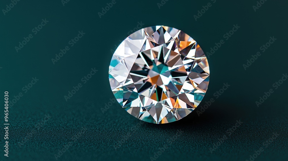 Glittering Realistic Diamond Closeup with Stunning Light Refraction and Reflections in Glittering Realistic Diamond Closeup with Stunning Light Refraction and Reflections in