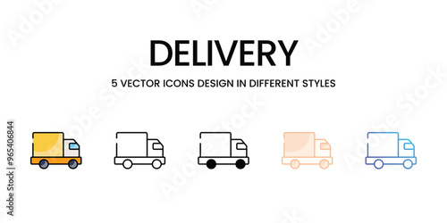 Delivery vector icons set ready to use for web and mobile app