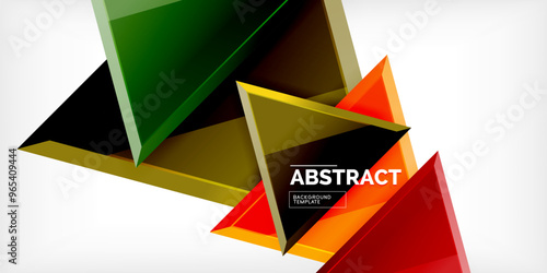 Free Download Triangle glass shapes geometric abstract background. Vector Illustration For Wallpaper, Banner, Background, Card, Book Illustration, landing page - GFXLoad