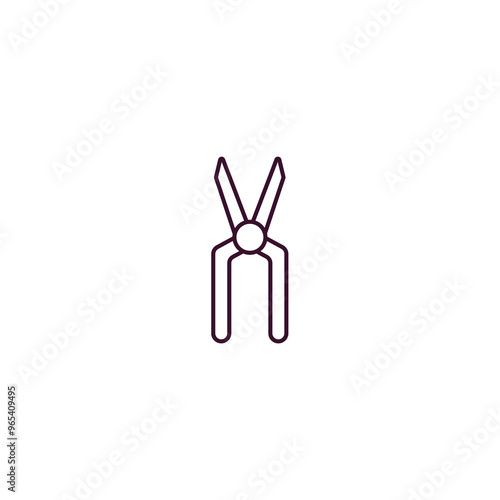 clippers  outline icon. Linear vector from construction concept. Thin line clippers  icon isolated on white background