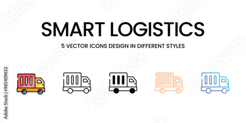Smart Logistics vector icons set ready to use for web and mobile app