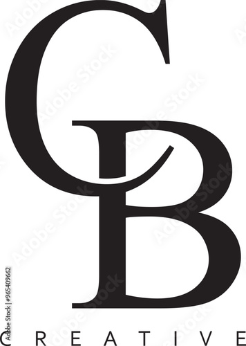 CB or BC letter modern logo