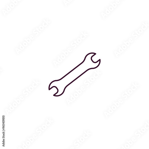 spanner  outline icon. Linear vector from construction concept. Thin line spanner  icon isolated on white background