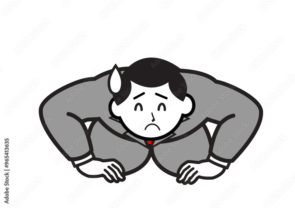 Obraz premium 土下座するビジネスマン4