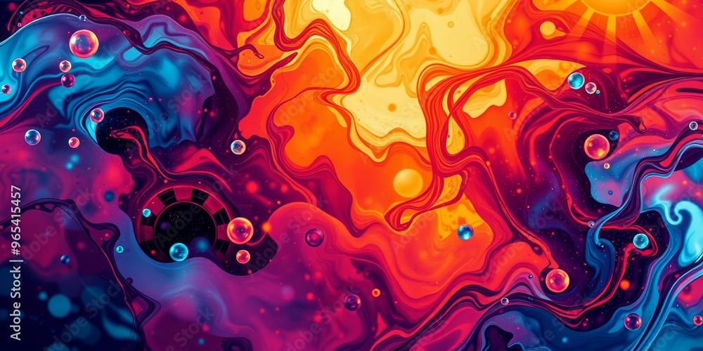 Abstract swirl of vibrant colors Abstract swirl of vibrant colors
