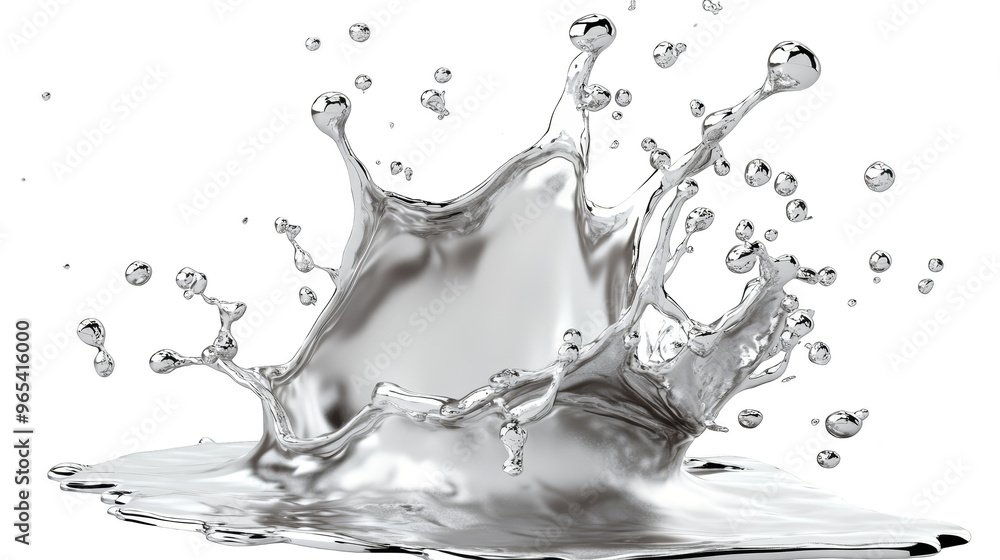 Abstract Silver Liquid Splash with Grunge Background Abstract Silver Liquid Splash with Grunge Background