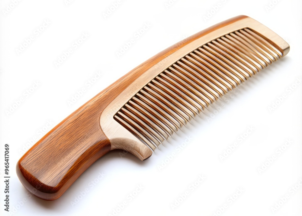 A delicate barber comb features fine teeth that gently detangle hair, a compact handle for easy grip, and a subtle curve for precise styling. A delicate barber comb features fine teeth that gently detangle hair, a compact handle for easy grip, and a subtle curve for precise styling.