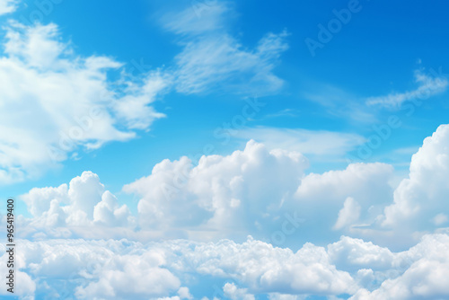 Processed collage of cloudy light blue sky texture. Background for banner, backdrop or texture