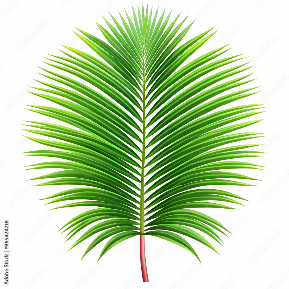 Palm leaves The green leaves of palm trees rests on white background. Palm leaves The green leaves of palm trees rests on white background.