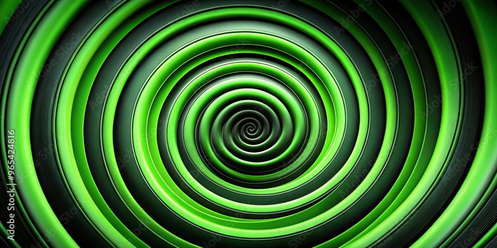 Obraz premium A green and black spiral representing envy and pain