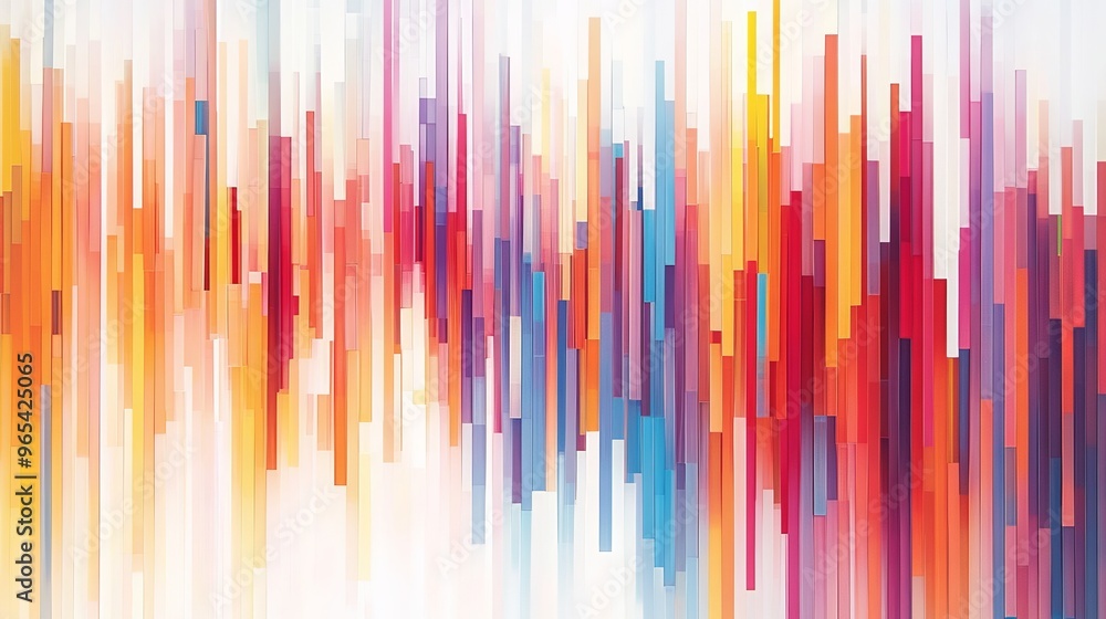 Vibrant abstract pattern with vertical stripes in orange, blue, and pink hues Vibrant abstract pattern with vertical stripes in orange, blue, and pink hues