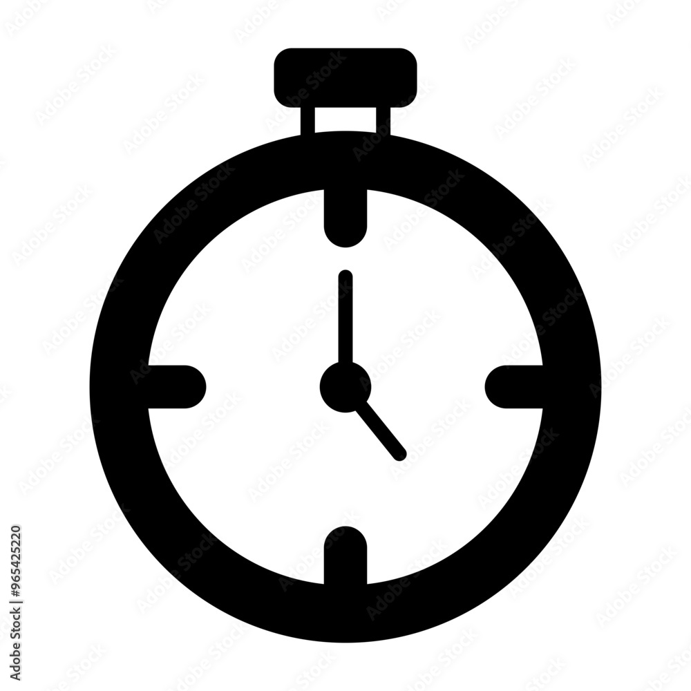 stopwatch solid black stopwatch solid black