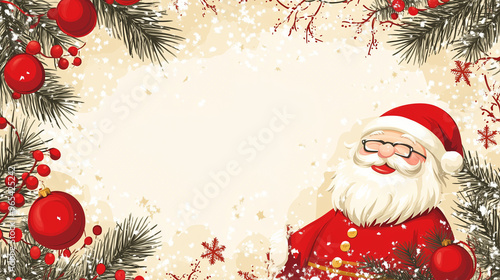 Christmas Santa Claus Claus Clipart Frame Background