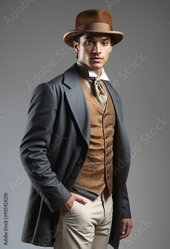 young man with elegant fashion, portrait