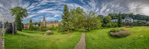 Green landscape in Houffalize, Belgium photo