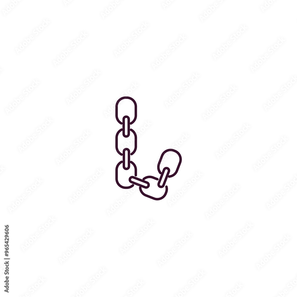 chains outline icon. Linear vector from cryptocurrency concept. Thin line chains icon isolated on white background chains outline icon. Linear vector from cryptocurrency concept. Thin line chains icon isolated on white background