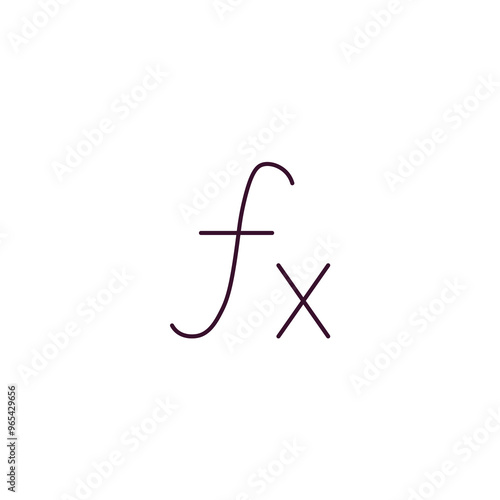 function  outline icon. Linear vector from cryptocurrency concept. Thin line function  icon isolated on white background