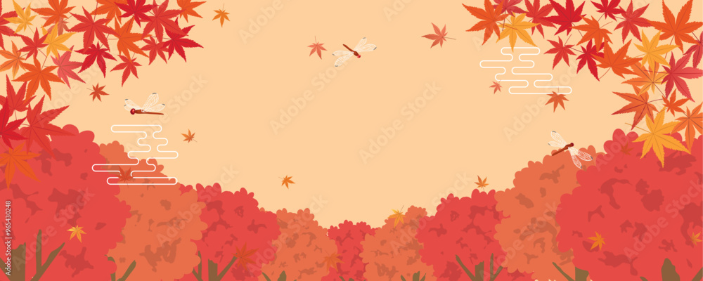 秋イメージ 紅葉風景の背景素材 秋イメージ 紅葉風景の背景素材