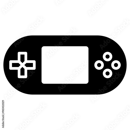 Portable game solid black