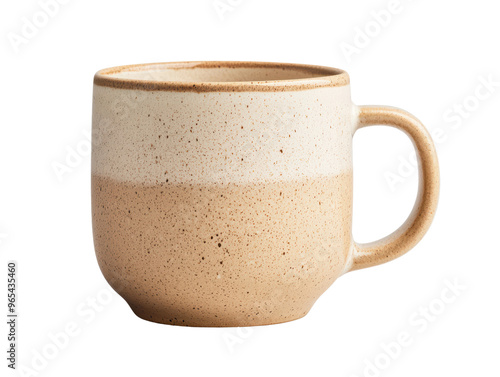 Rustic Ceramic Mug with Speckled Design and Earthy Tones, Perfect for Coffee or Tea, Handcrafted Pottery for Cozy Home Decor photo