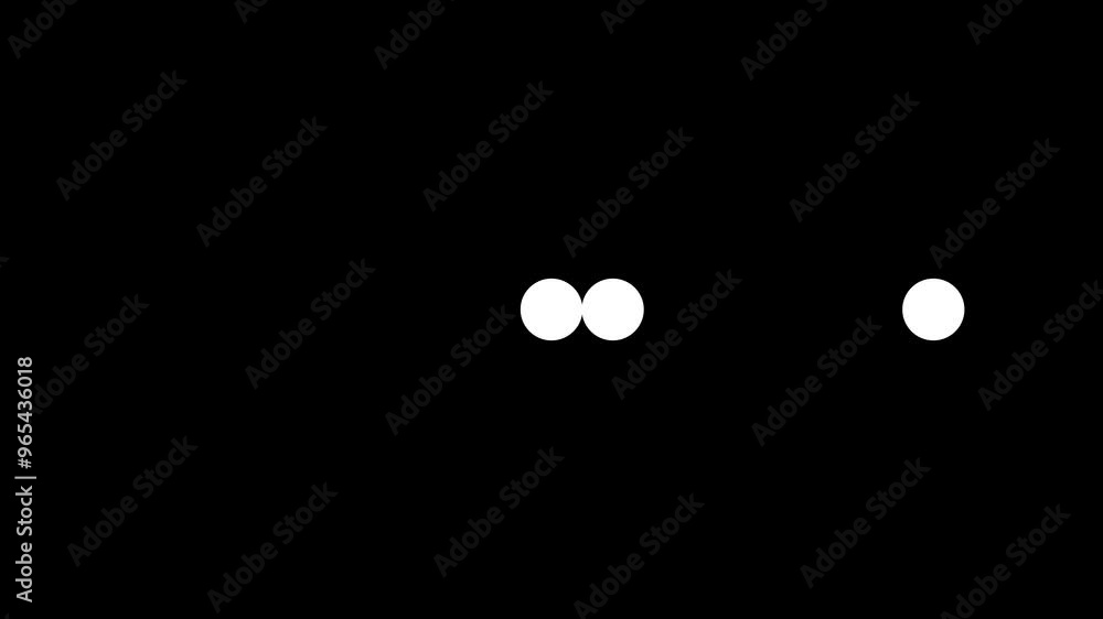 White dots loading animation on dark background. Animated loader for UI, cartoons, tv channels. 4k White dots loading animation on dark background. Animated loader for UI, cartoons, tv channels. 4k
