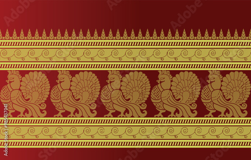 beautiful graphic saree design and this sari design is in Indian style which is for textile fashion industry and it can be used as wallpaper backdrop and website bg this style is originated in india 
