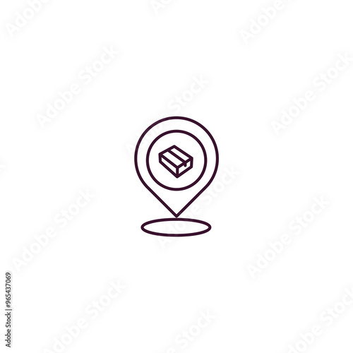 localize outline icon. Linear vector from delivery concept. Thin line localize icon isolated on white background