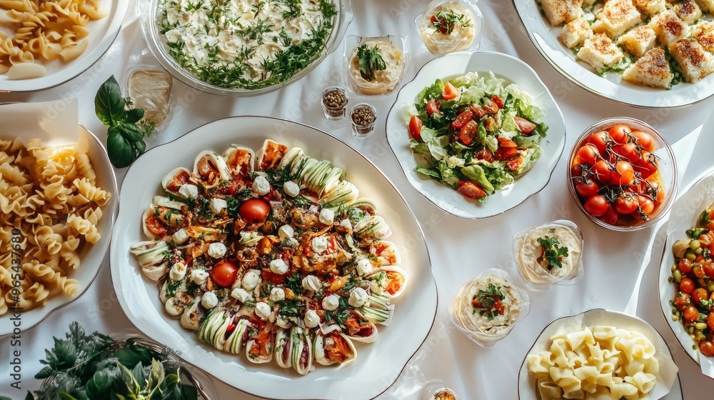 Dinner of pasta with friends at home or in a restaurant. Dinner of pasta with friends at home or in a restaurant.