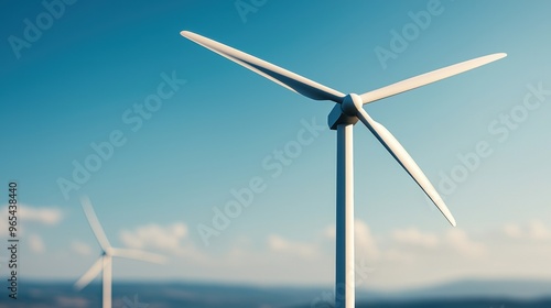 Contrasting Energies: Oil and Gas Industry vs. Wind Energy in Global Economy - 3D Illustration with Copy Space and Selective Focus in Ultra HD