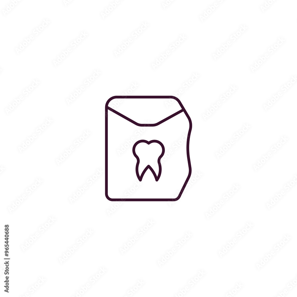 dental floss outline icon. Linear vector from dentist concept. Thin line dental floss icon isolated on white background dental floss outline icon. Linear vector from dentist concept. Thin line dental floss icon isolated on white background