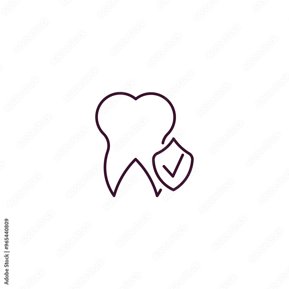 healthy tooth outline icon. Linear vector from dentist concept. Thin line healthy tooth icon isolated on white background healthy tooth outline icon. Linear vector from dentist concept. Thin line healthy tooth icon isolated on white background