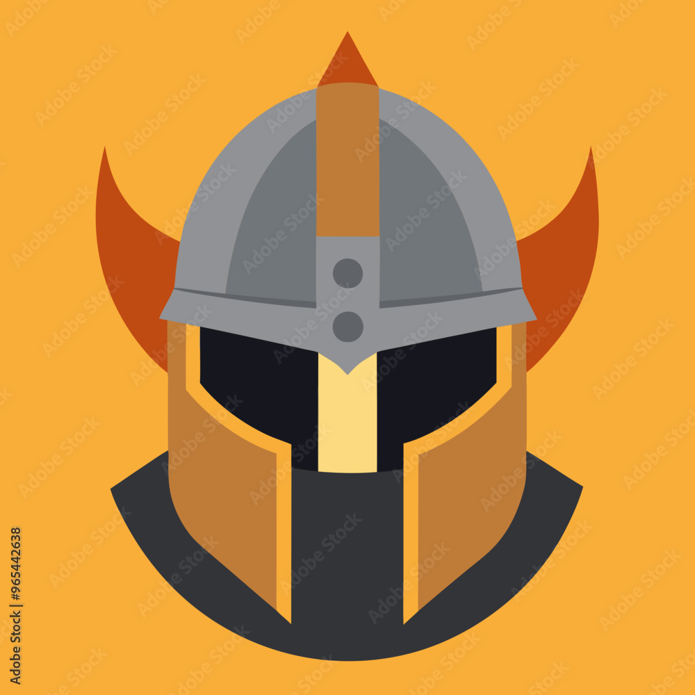 Fototapeta premium madieval helmet vector illistration