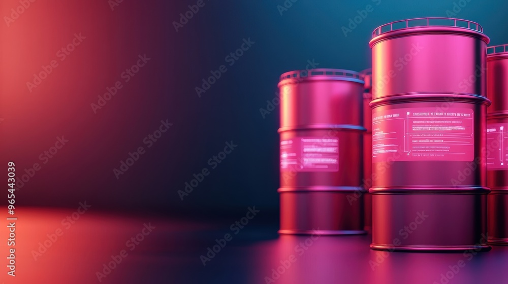 Futuristic Virtual Energy Logistics in Oil Supply Industry - Holographic with Copy Space and Selective Focus Futuristic Virtual Energy Logistics in Oil Supply Industry - Holographic with Copy Space and Selective Focus
