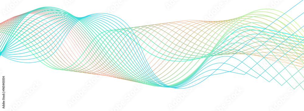 Dynamic gradient colorful flowing wave design element. Abstract wavy lines gradient vector line blend element. Dynamic gradient colorful flowing wave design element. Abstract wavy lines gradient vector line blend element.